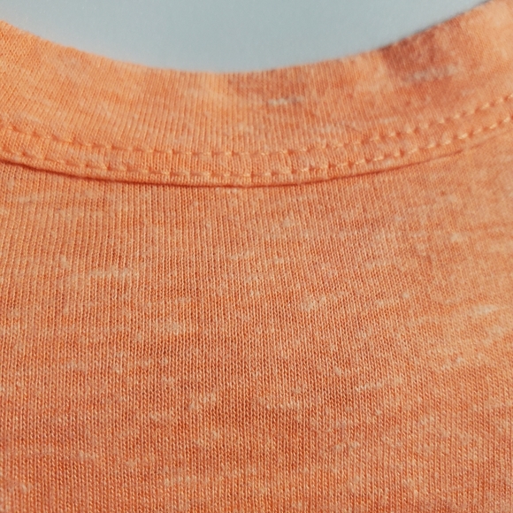 Like NEW! Small, Peachy S/S Top, Sexy Cut Out Straps on Back, Stretchy - Picture 7 of 10